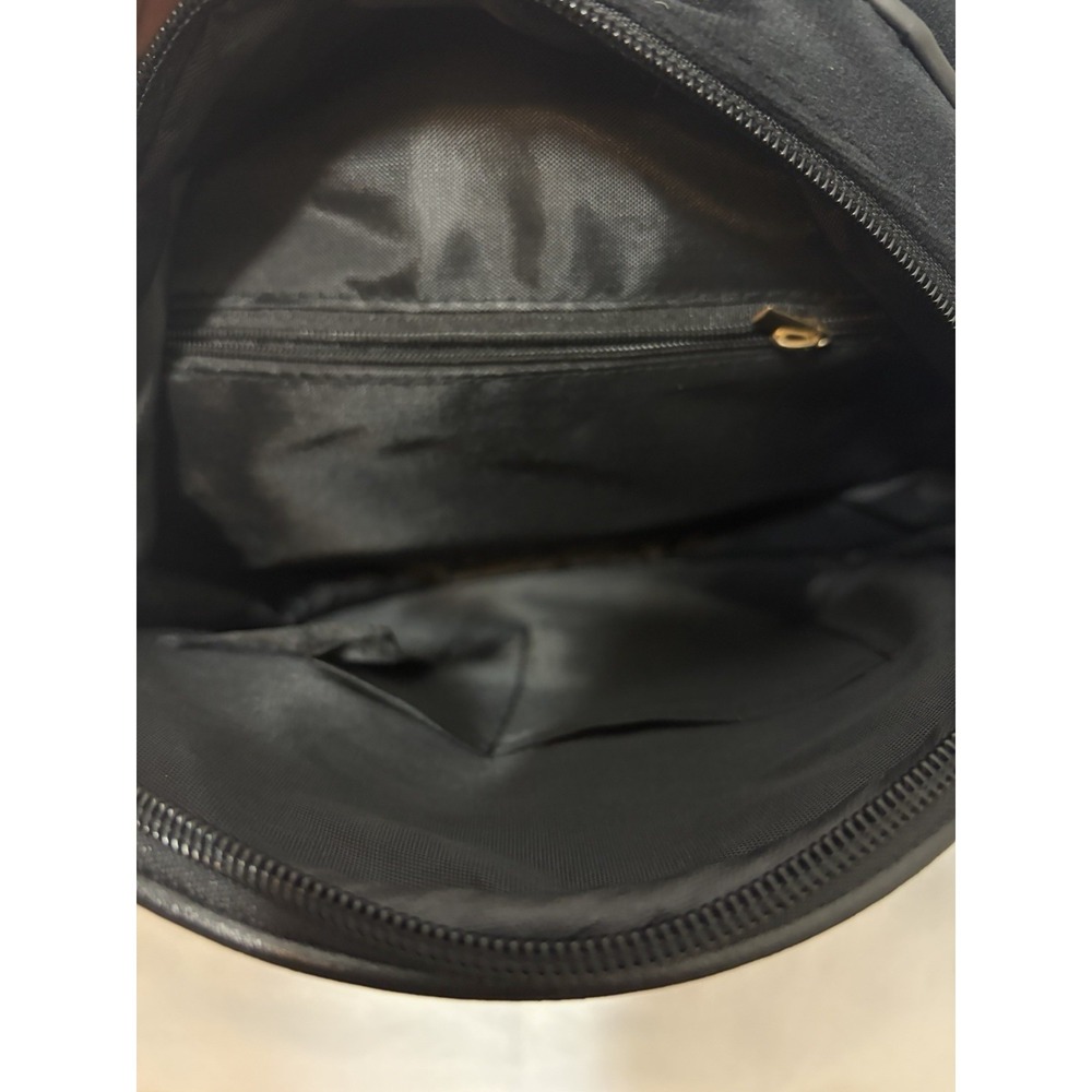 Girls Cat Face Soft Bag Purse Black and Gold Preppy School - Picture 3 of 6